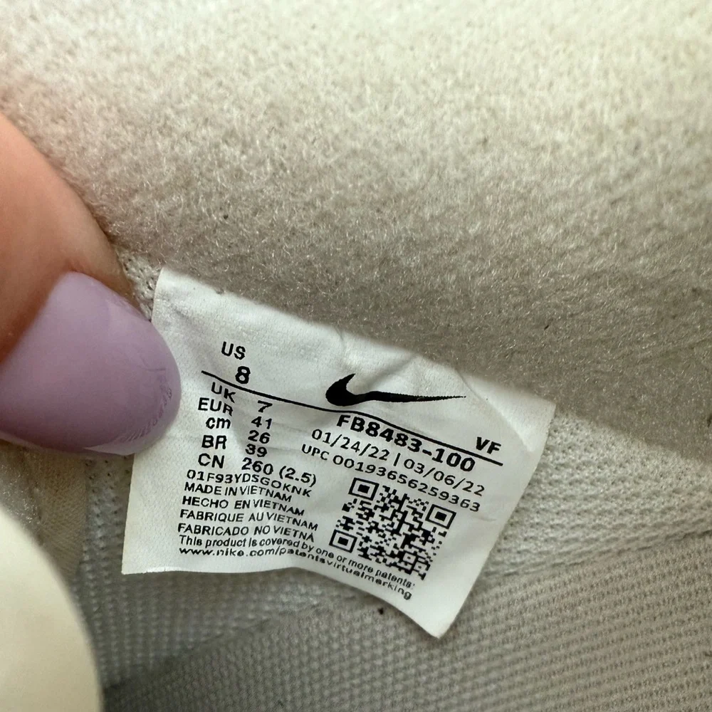 Nike Air Force 1 Low 07 Moon Fossil FB8483-100 Neutral Leather Womens Size 8 - Picture 7 of 16